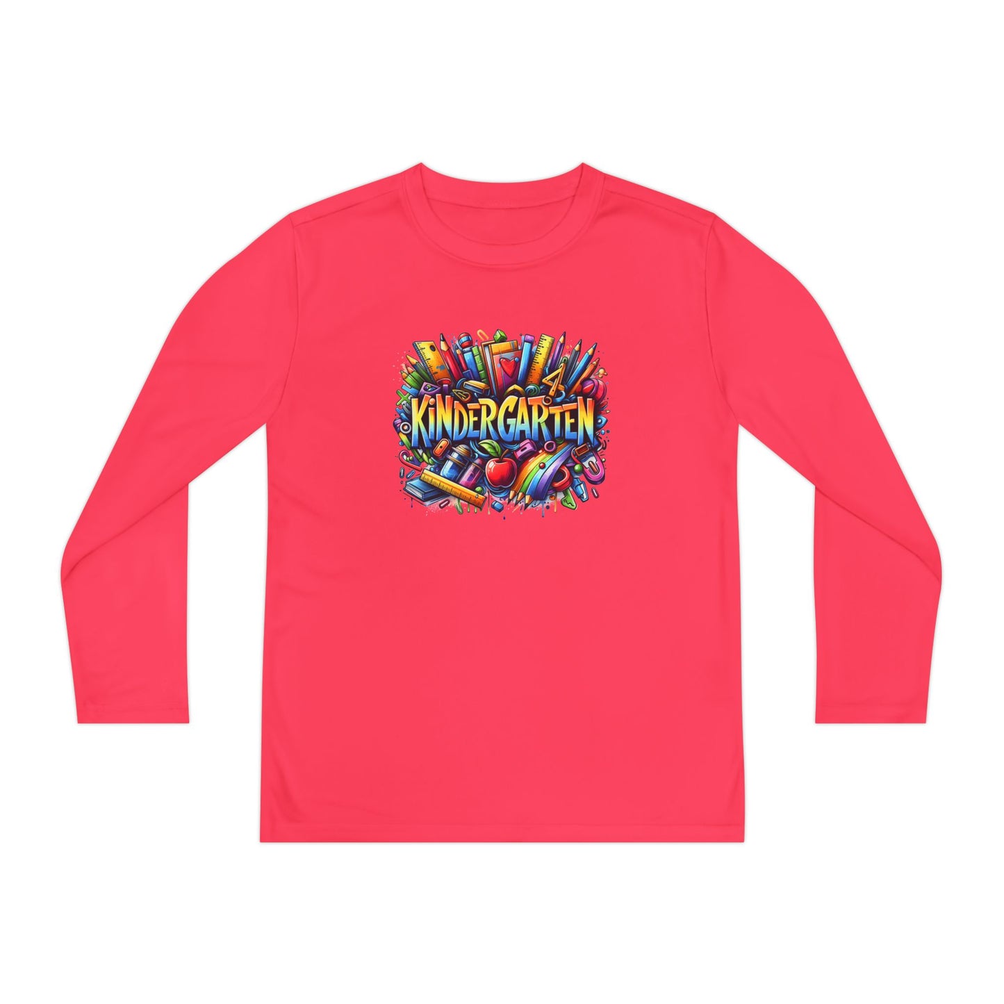 Kindergarten Crayons Youth Long Sleeve Tee