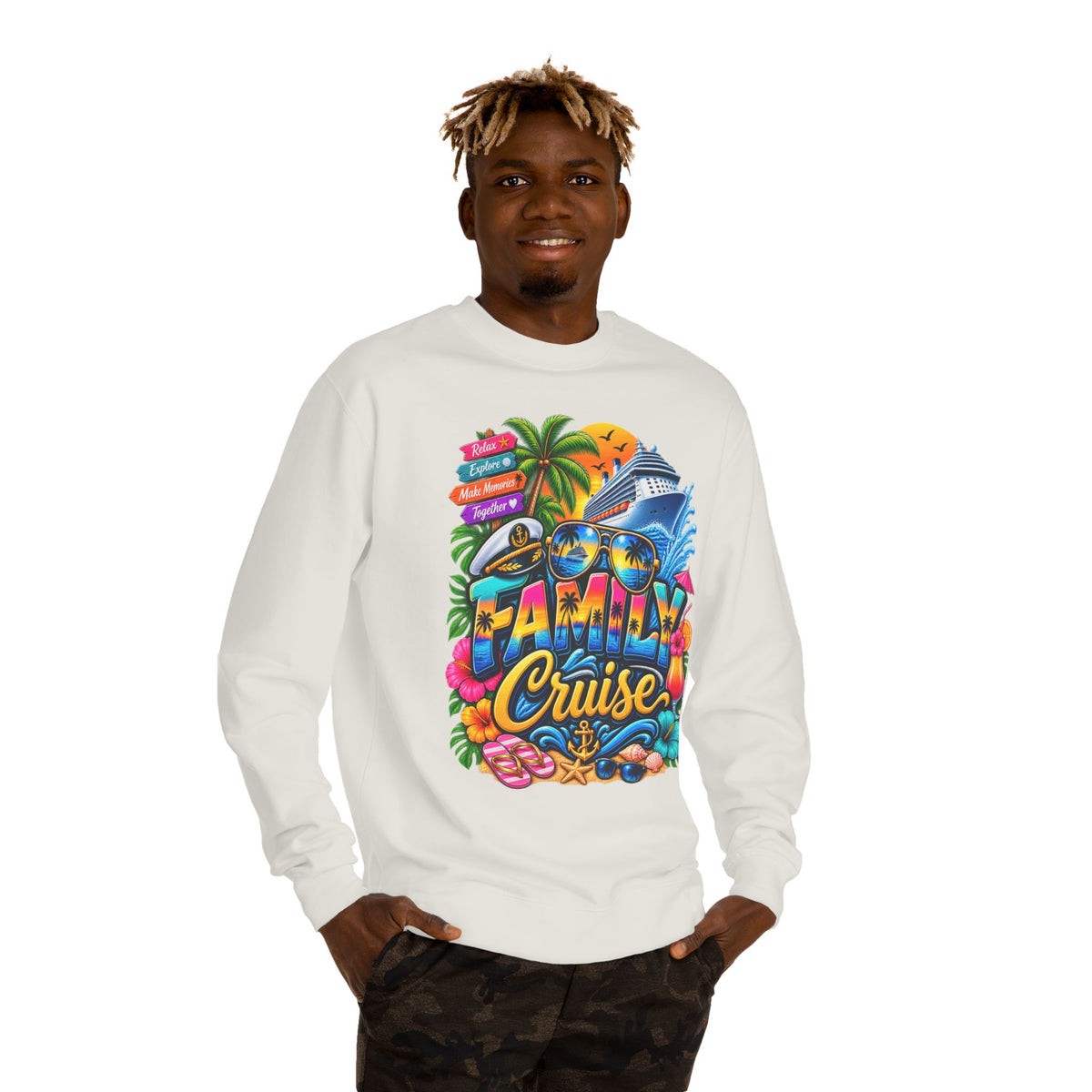 Crewneck Sweatshirt — Family Cruise Graphic Sweatshirt