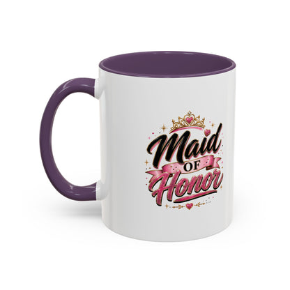 Maid of Honor Accent Coffee Mug — Bridal Party Gift (11/15oz)
