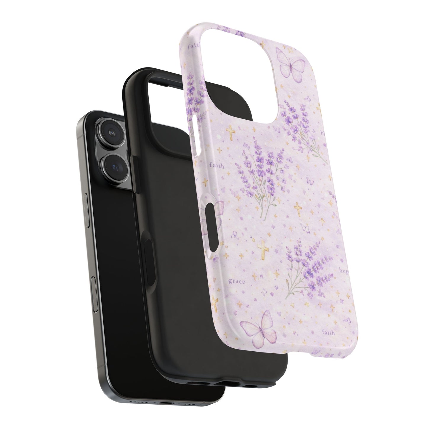 Faith Grace Blessed Phone Case | Christian Floral iPhone Case