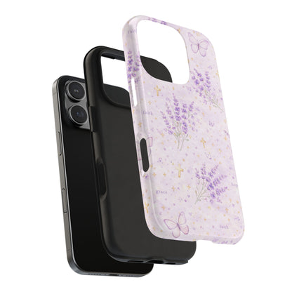 Faith Grace Blessed Phone Case | Christian Floral iPhone Case