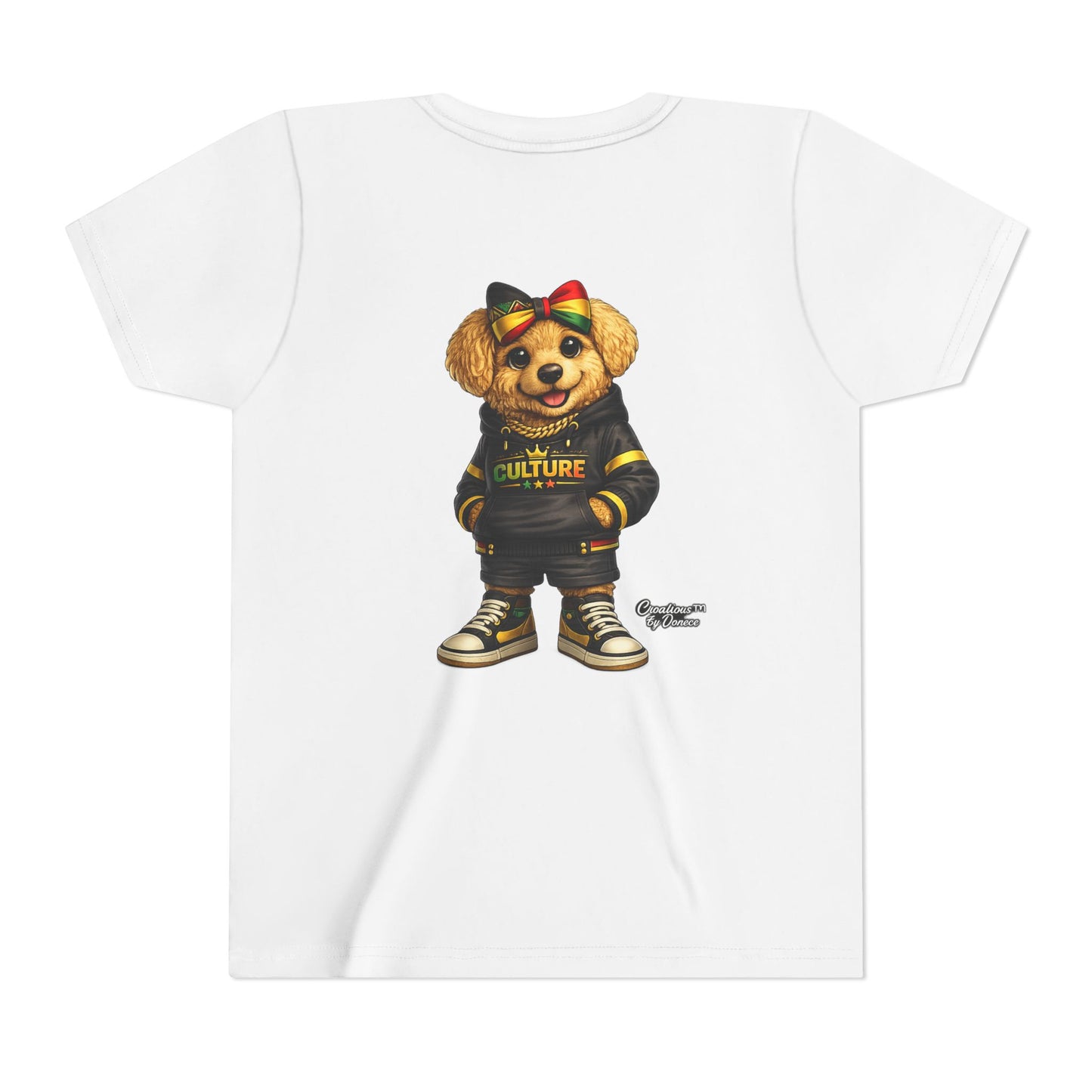 Youth Tee — Cute Rasta Bear "Culture" Graphic Kids T-Shirt