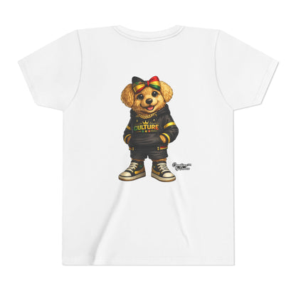 Youth Tee — Cute Rasta Bear "Culture" Graphic Kids T-Shirt