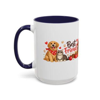 Dog Lover Accent Coffee Mug — “Love is a Four-Legged Word” Ceramic Gift
