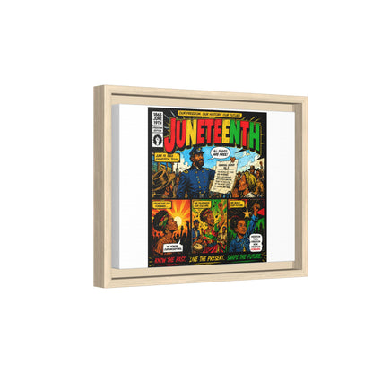 Juneteenth Comic Art Canvas - Framed Matte Wall Decor