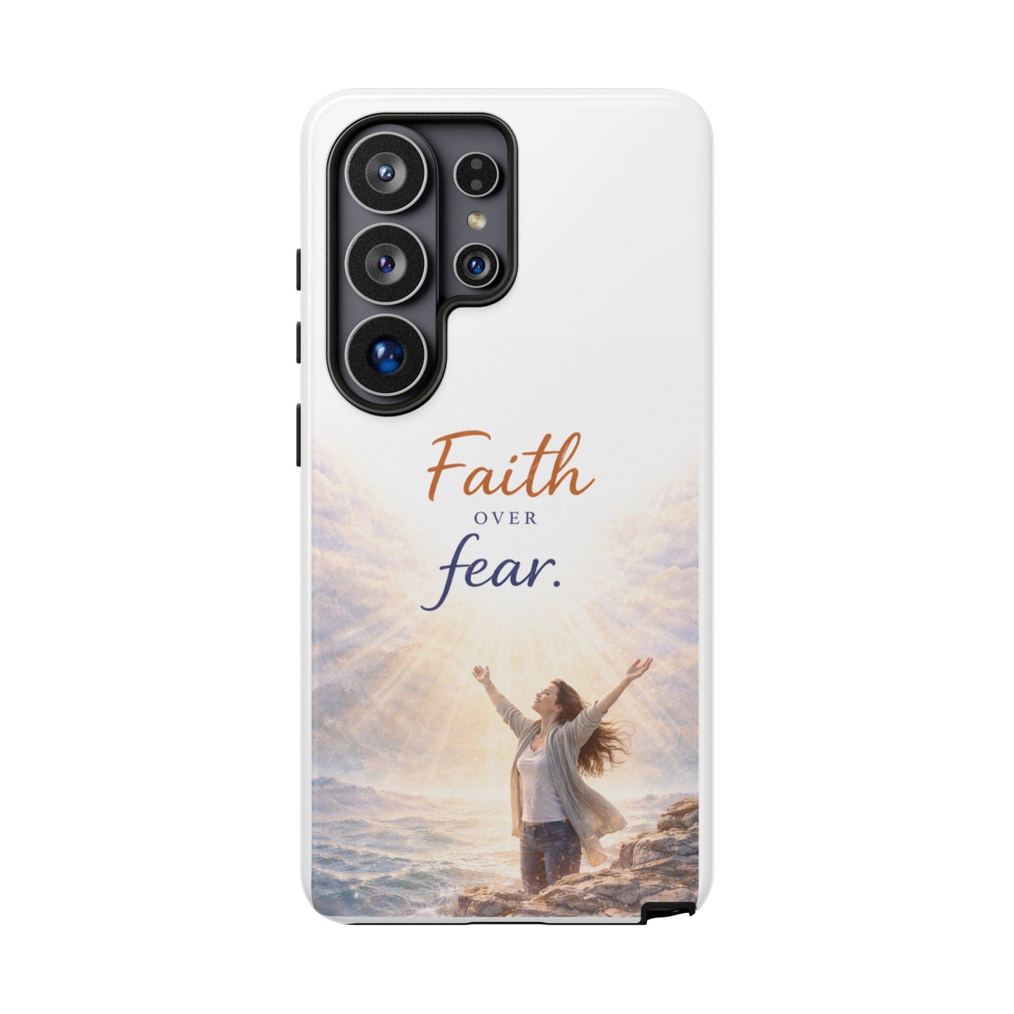 Faith Over Fear Phone Case — Inspirational Christian iPhone Cover