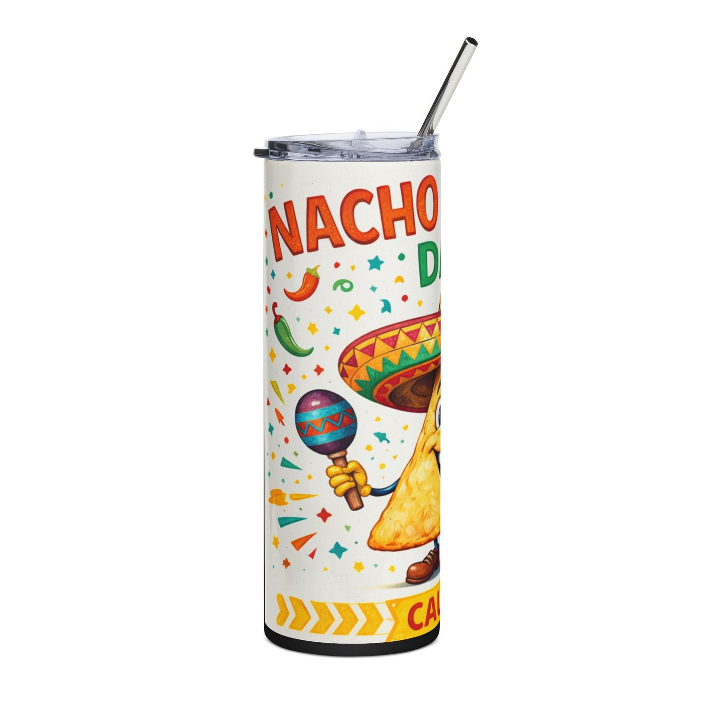20oz Tumbler — "Nacho Average Dad" Fiesta Stainless Steel Travel Cup