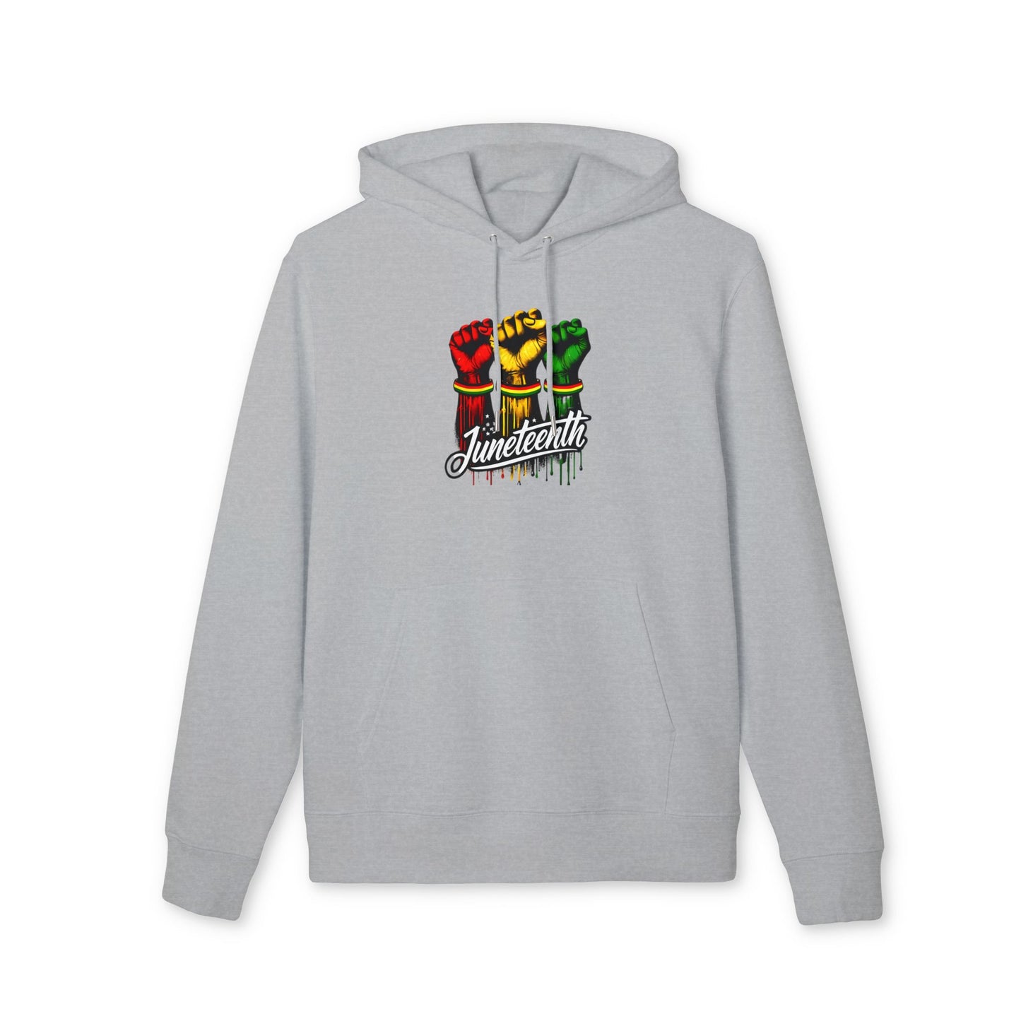 Juneteenth Raised Fists Hoodie — Black History Celebration Pullover