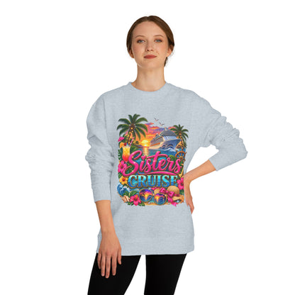 Sisters Cruise Sweatshirt — Tropical Sunset Cruise Graphic Crewneck