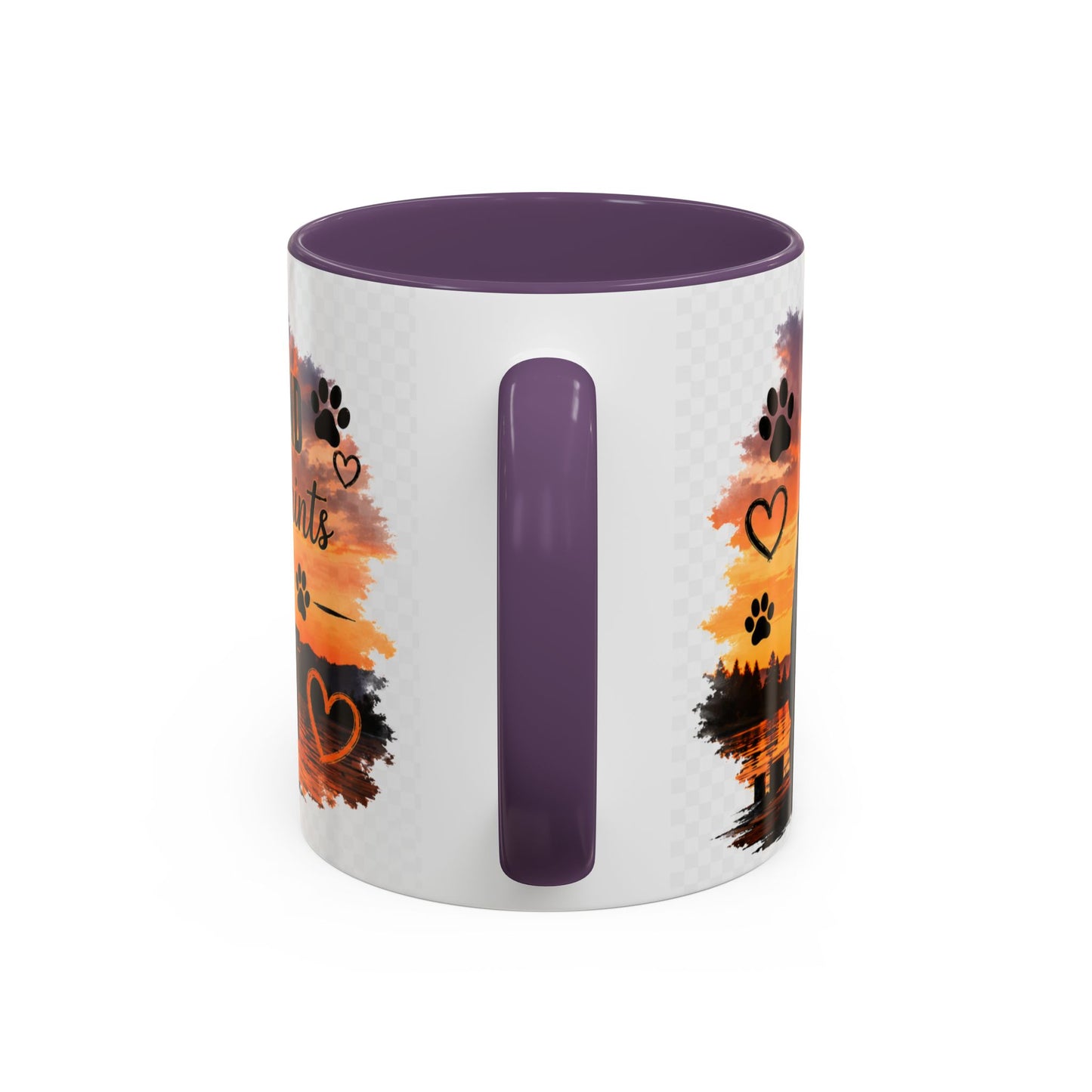 Dog Lover Coffee Mug - "A True Friend Leaves Paw Prints on Your Heart" Accent Mug (11/15oz)