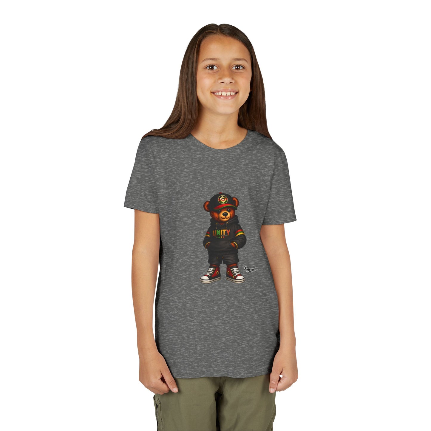 Youth T‑Shirt — Cool Bear Graphic Tee with 'UNITY' Hoodie Design