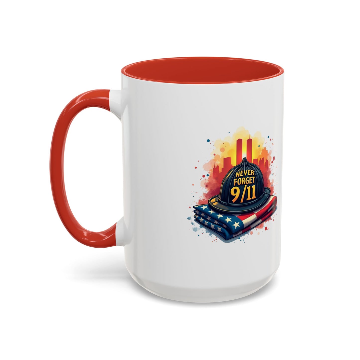 Never Forget 9/11 Memorial Accent Coffee Mug