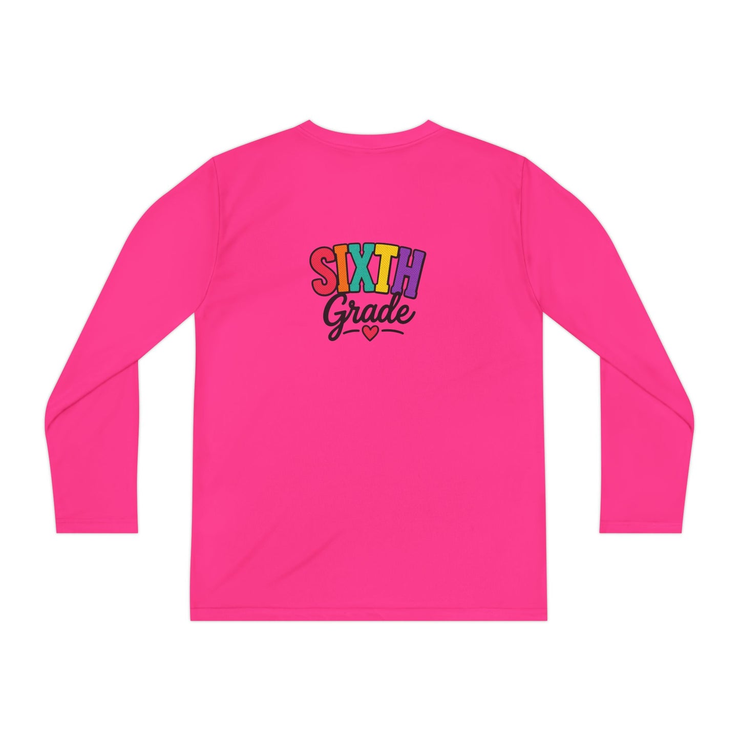 Sixth Grade Youth Long Sleeve Tee - Colorful Back-to-School Shirt