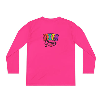 Sixth Grade Youth Long Sleeve Tee - Colorful Back-to-School Shirt