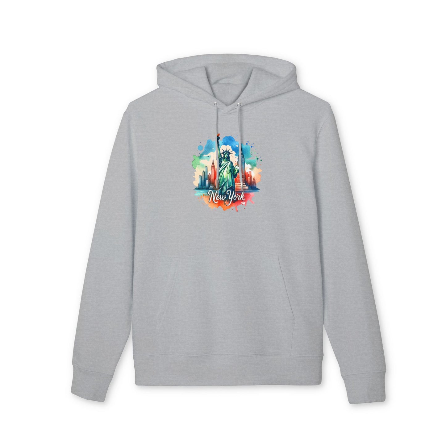 New York Watercolor Statue of Liberty Hoodie