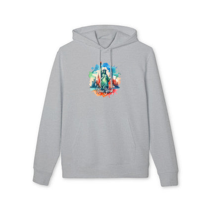 New York Watercolor Statue of Liberty Hoodie