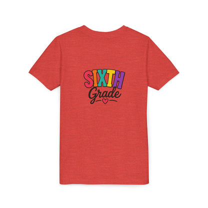 Sixth Grade Youth Tee – Colorful Back to School Shirt