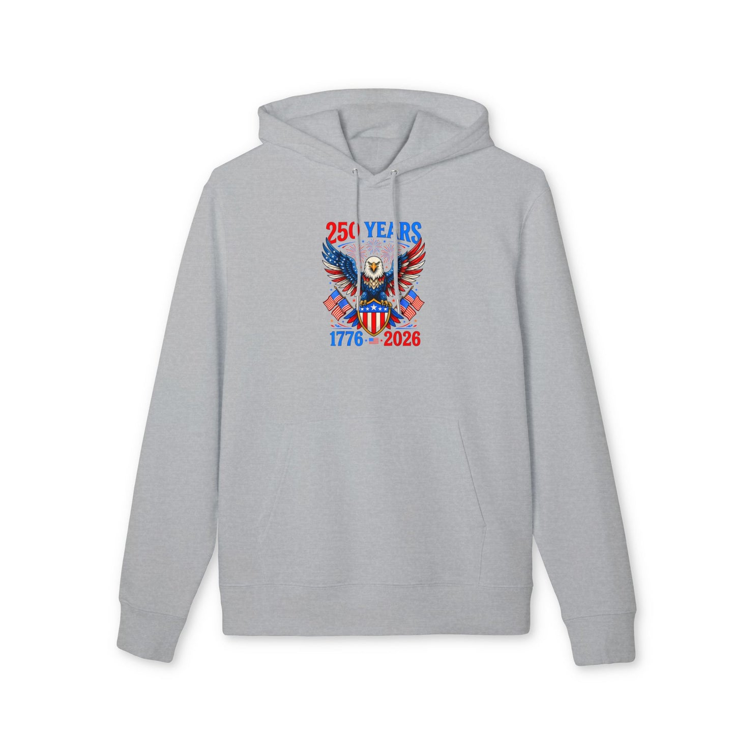 Patriotic Eagle Hoodie — 250 Years 1776–2026 American Flag Design