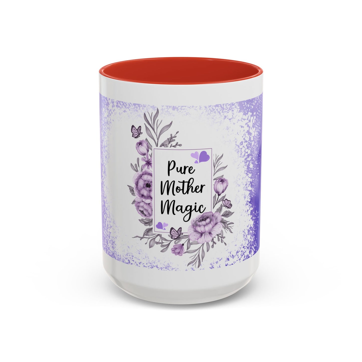 Pure Mother Magic Accent Coffee Mug — Floral Purple 11/15oz