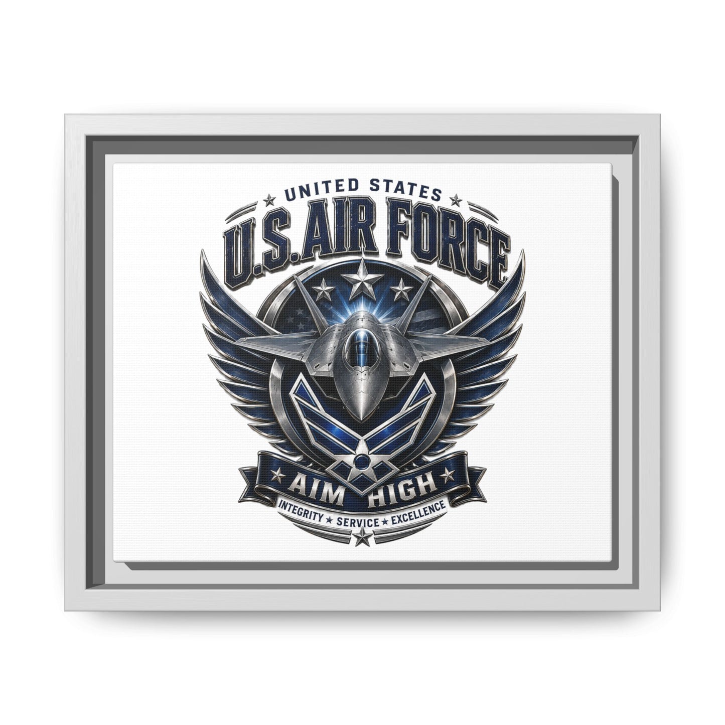 U.S. Air Force 'Aim High' Framed Canvas Print