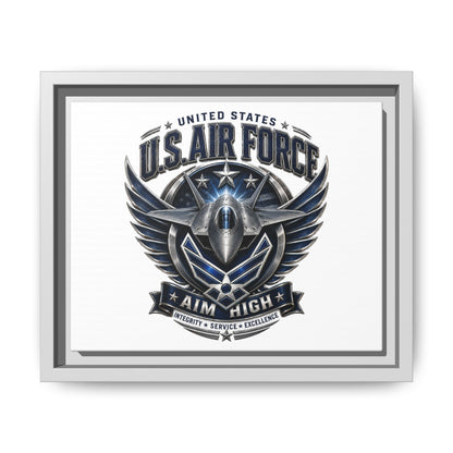 U.S. Air Force 'Aim High' Framed Canvas Print