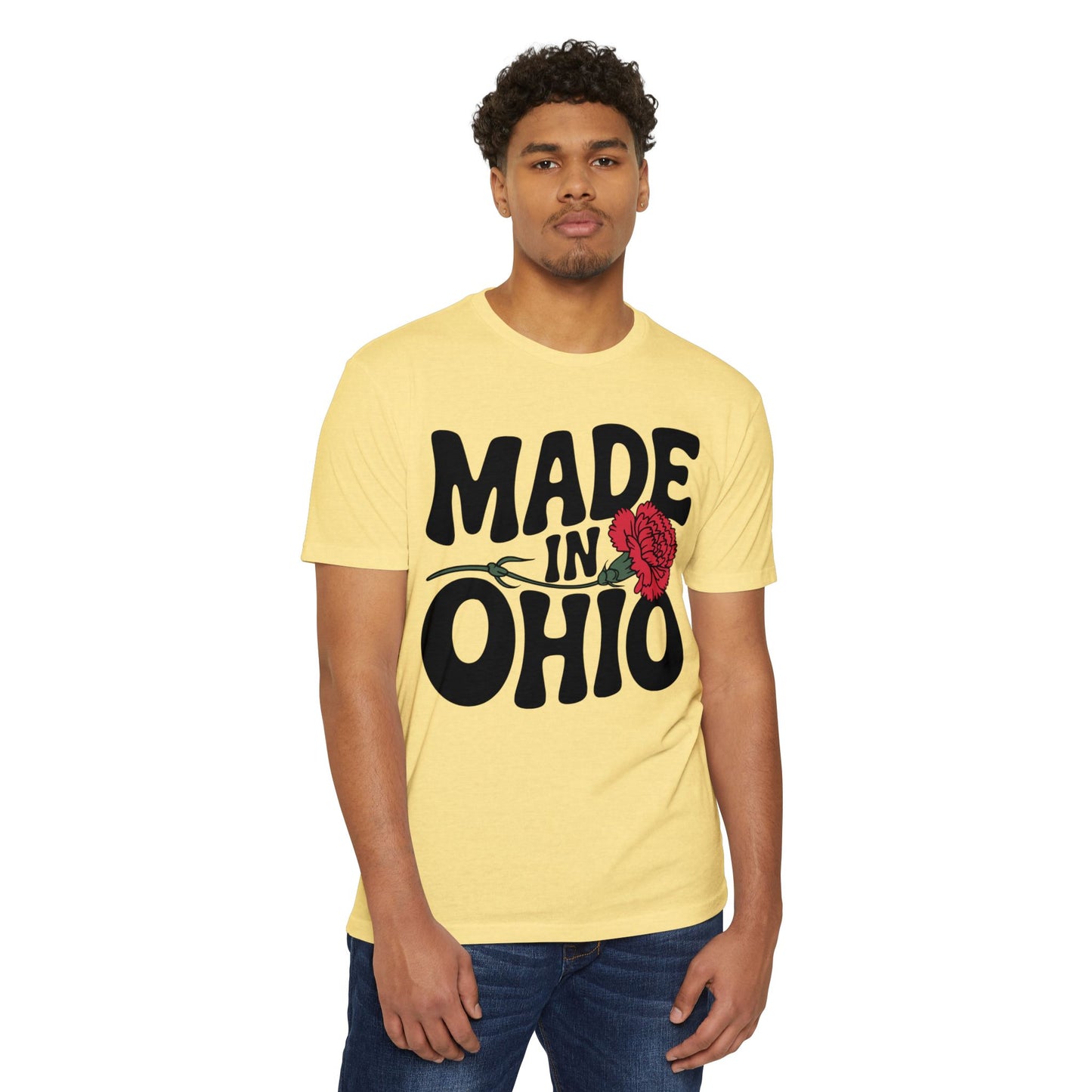 Made in Ohio T-Shirt — Vintage Floral State Pride Tee