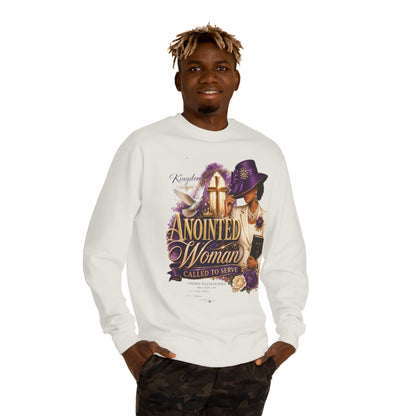 Anointed Woman Crewneck Sweatshirt — Called to Serve Gospel Graphic