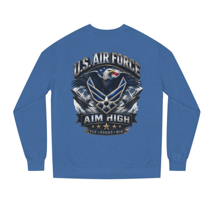 Air Force Crewneck Sweatshirt — "U.S. Air Force Aim High" Military Logo Pullover