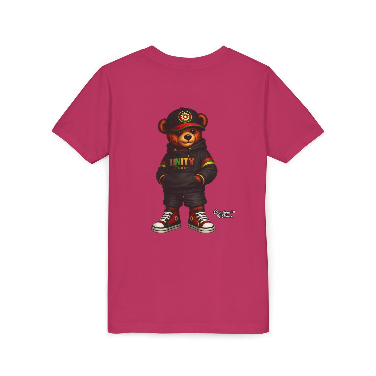 Youth T‑Shirt — Cool Bear Graphic Tee with 'UNITY' Hoodie Design