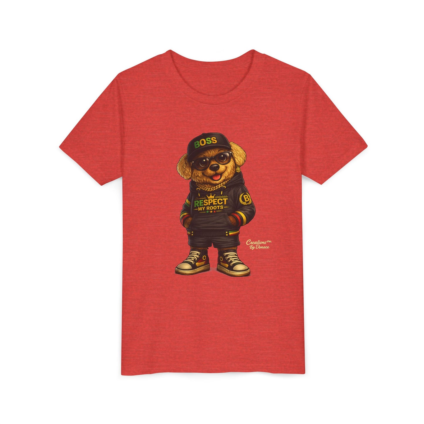 Kids Graphic Tee - 'Respect the Hustle' Teddy Bear Streetwear