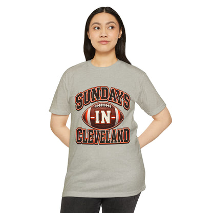 Sundays in Cleveland Football T-Shirt
