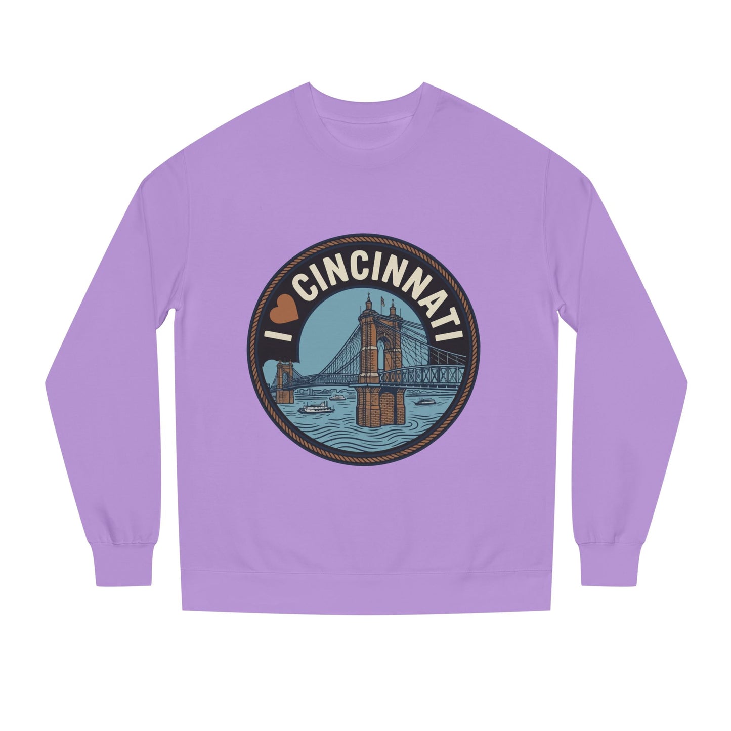 Cincinnati Bridge Crewneck Sweatshirt — I  Cincinnati Graphic