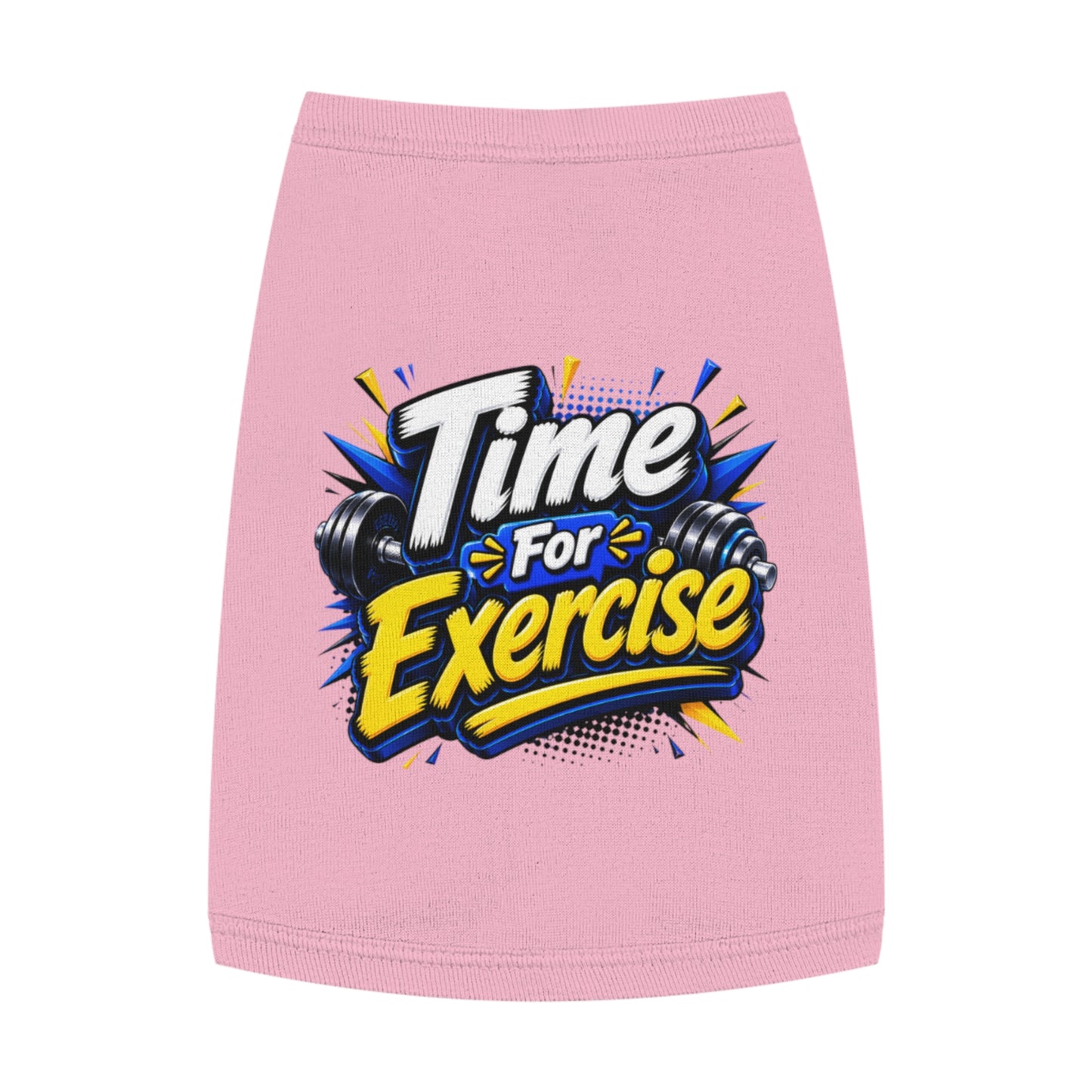 Pet Tank Top — "Time For Exercise" Dog Workout Tee
