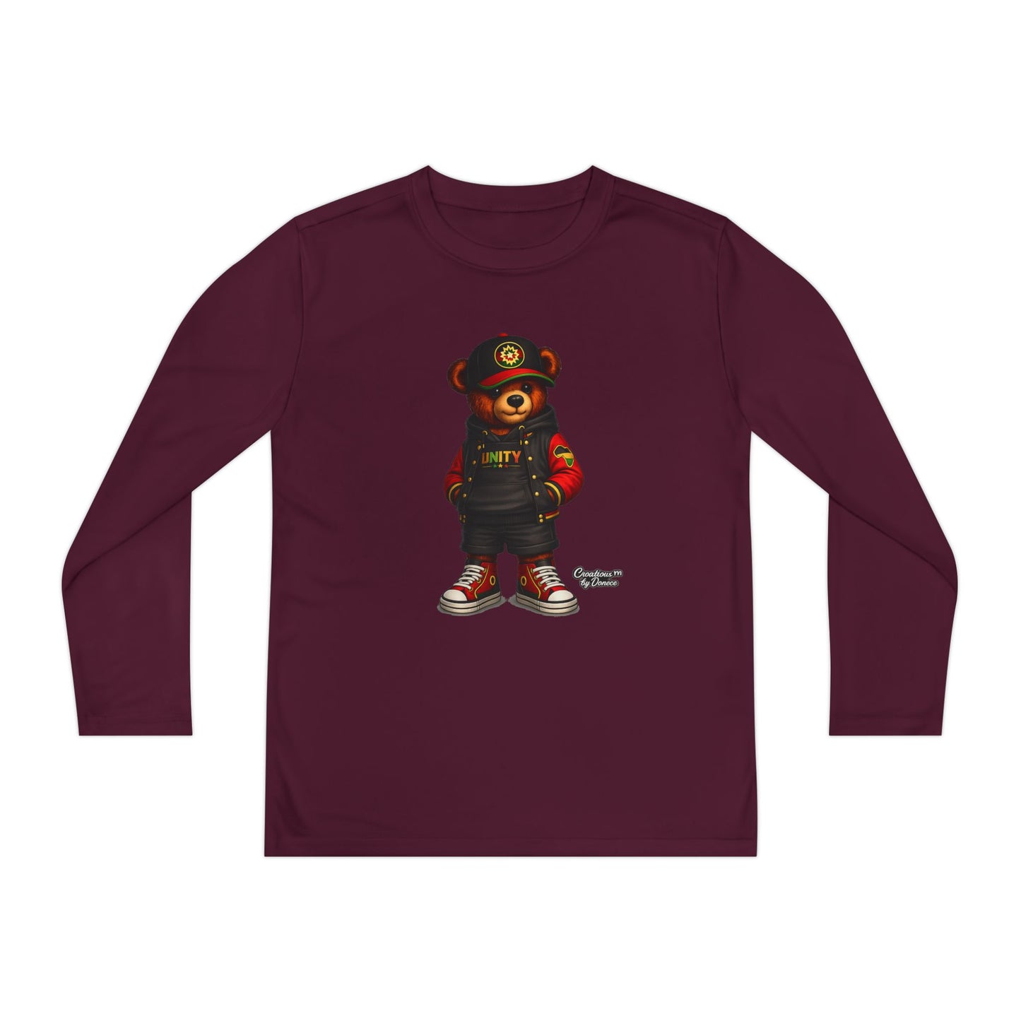 Youth Long Sleeve Tee — Streetwear Teddy Bear Graphic
