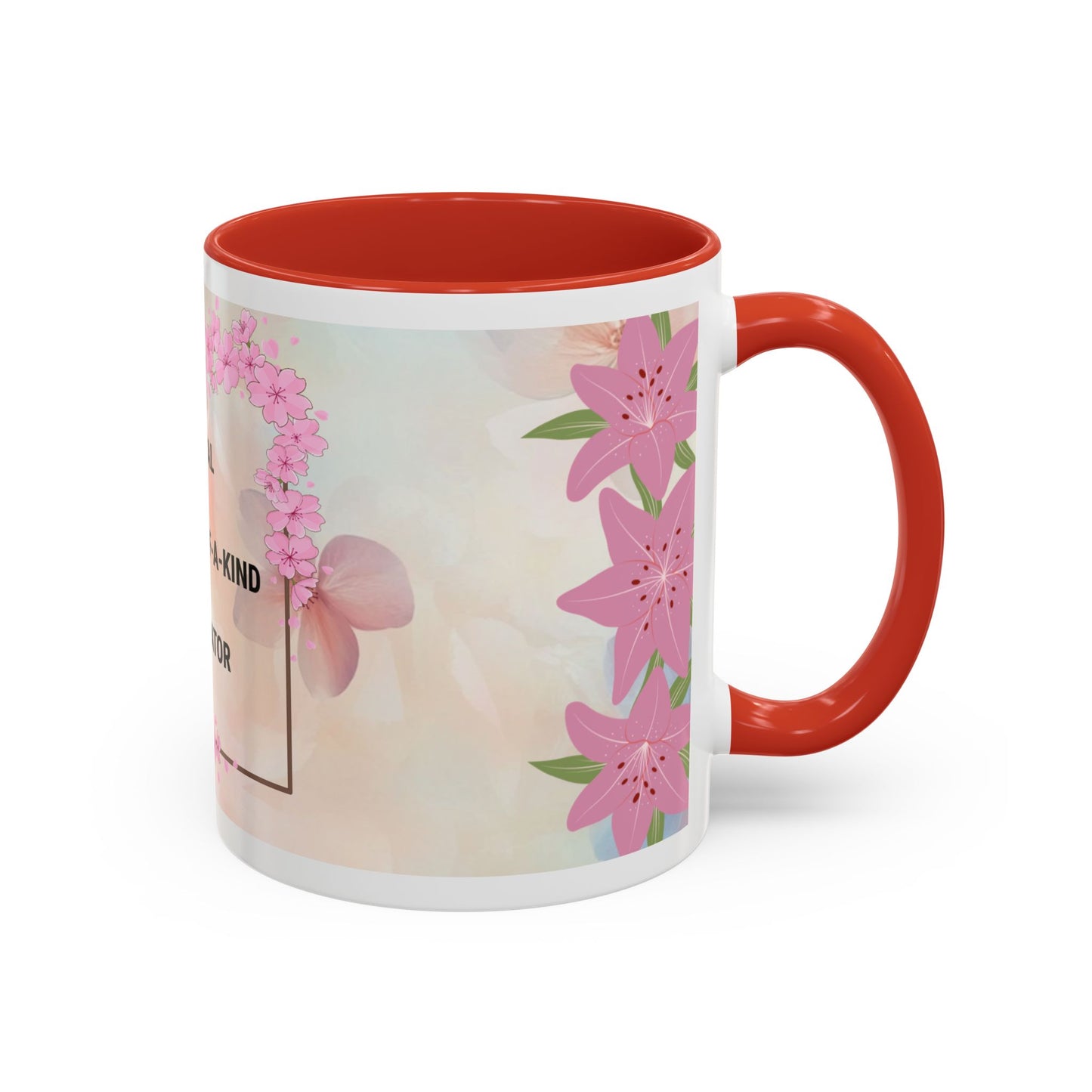 Mom Acronym Coffee Mug — "MOM: Magical • One-of-a-Kind • Motivator" Floral Accent