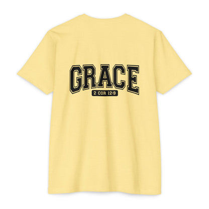 Grace T-Shirt — Faith Graphic Tee ("GRACE" with 2 Cor 12:9)