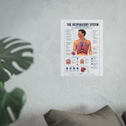 Respiratory System Anatomy Poster - Educational Fine Art Medical Print