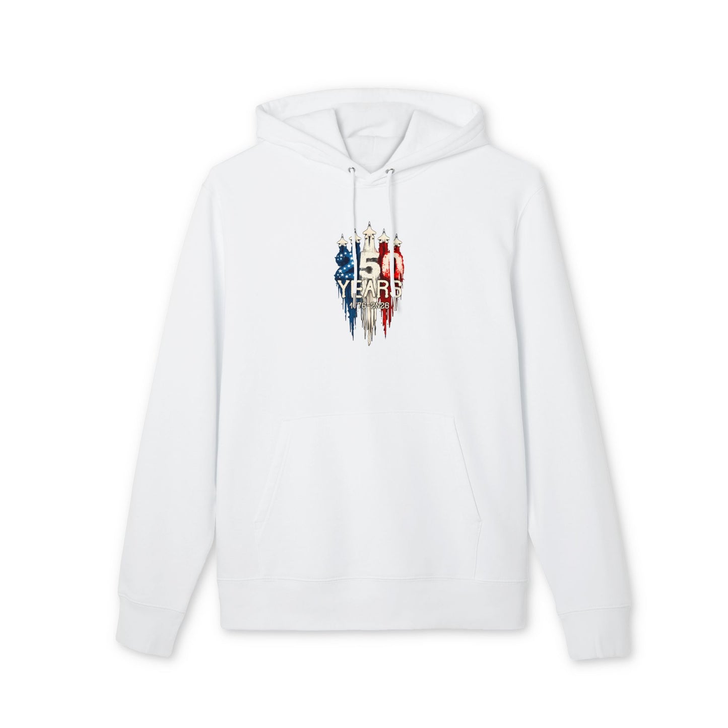 50 Years American Flag Anniversary Hoodie — Patriotic 4th of July Celebration Sweatshirt