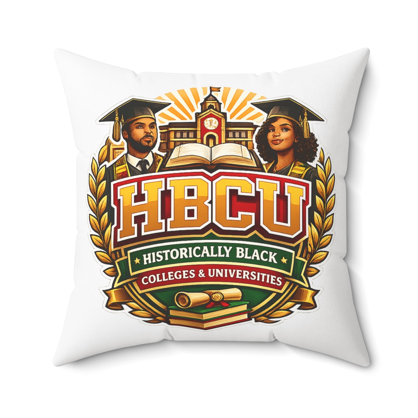 HBCU Crest Pillow — Historically Black Colleges & Universities Decorative Throw Pillow
