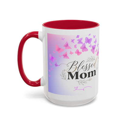 Blessed Mom Butterfly Mug — Colorful 11oz/15oz Ceramic Gift for Mother's Day