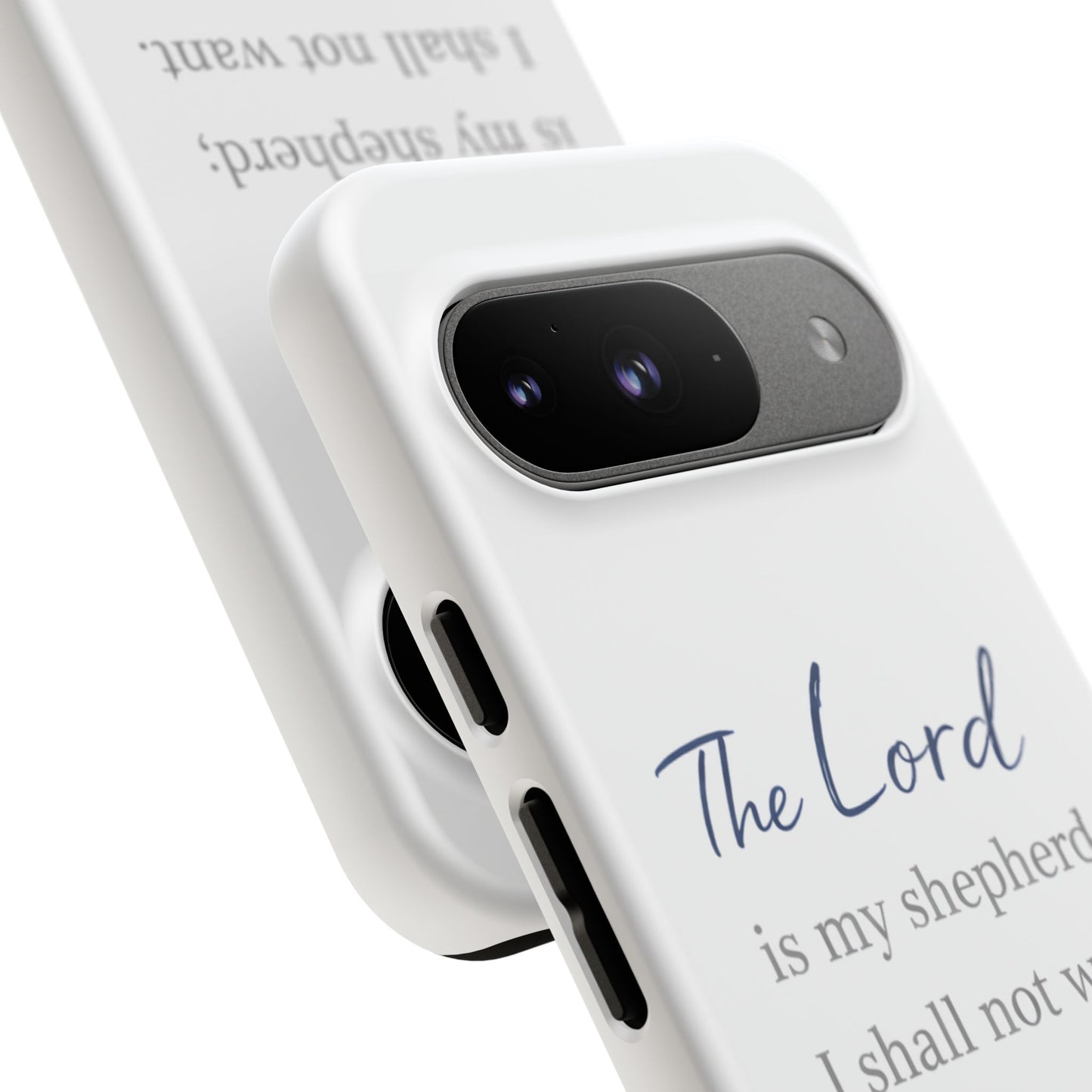Psalm 23:1 Phone Case — "The Lord is my shepherd; I shall not want" Christian Protective Cover