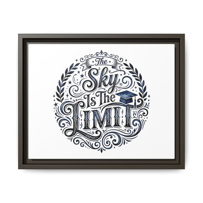 The Sky Is The Limit Framed Canvas — Inspirational Graduation Wall Art