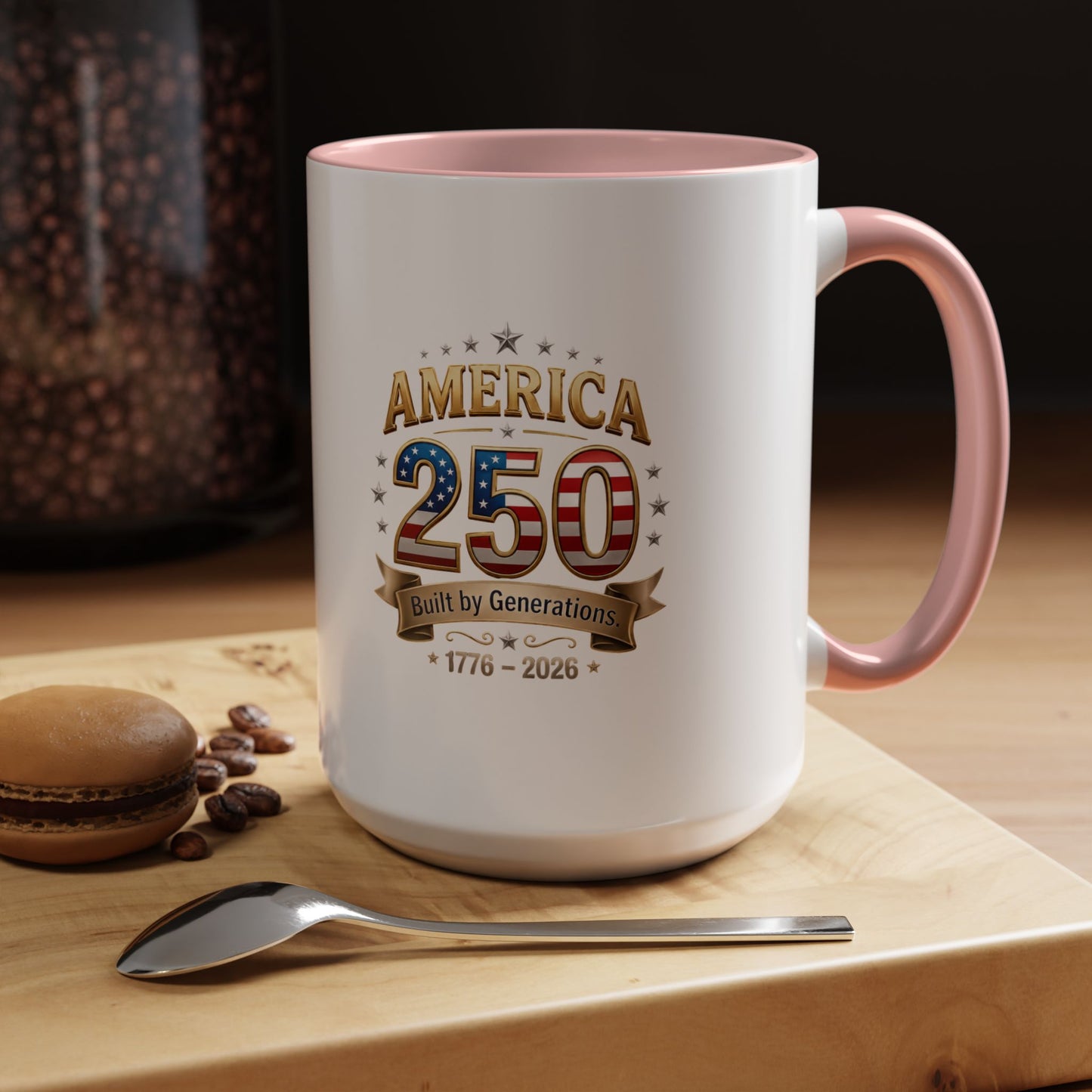 America 250 Coffee Mug — Patriotic 1776–2026 Anniversary Accent Mug