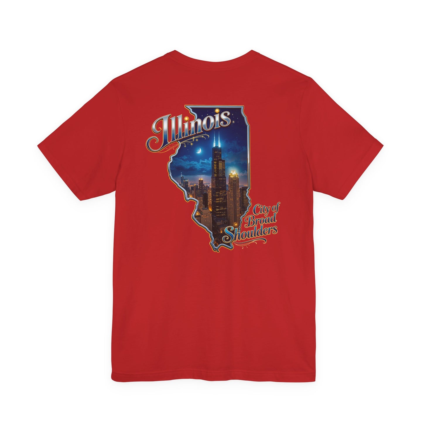 Illinois State Tee — 'City of Broad Shoulders' Chicago Skyline T-Shirt