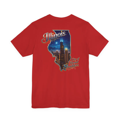Illinois State Tee — 'City of Broad Shoulders' Chicago Skyline T-Shirt