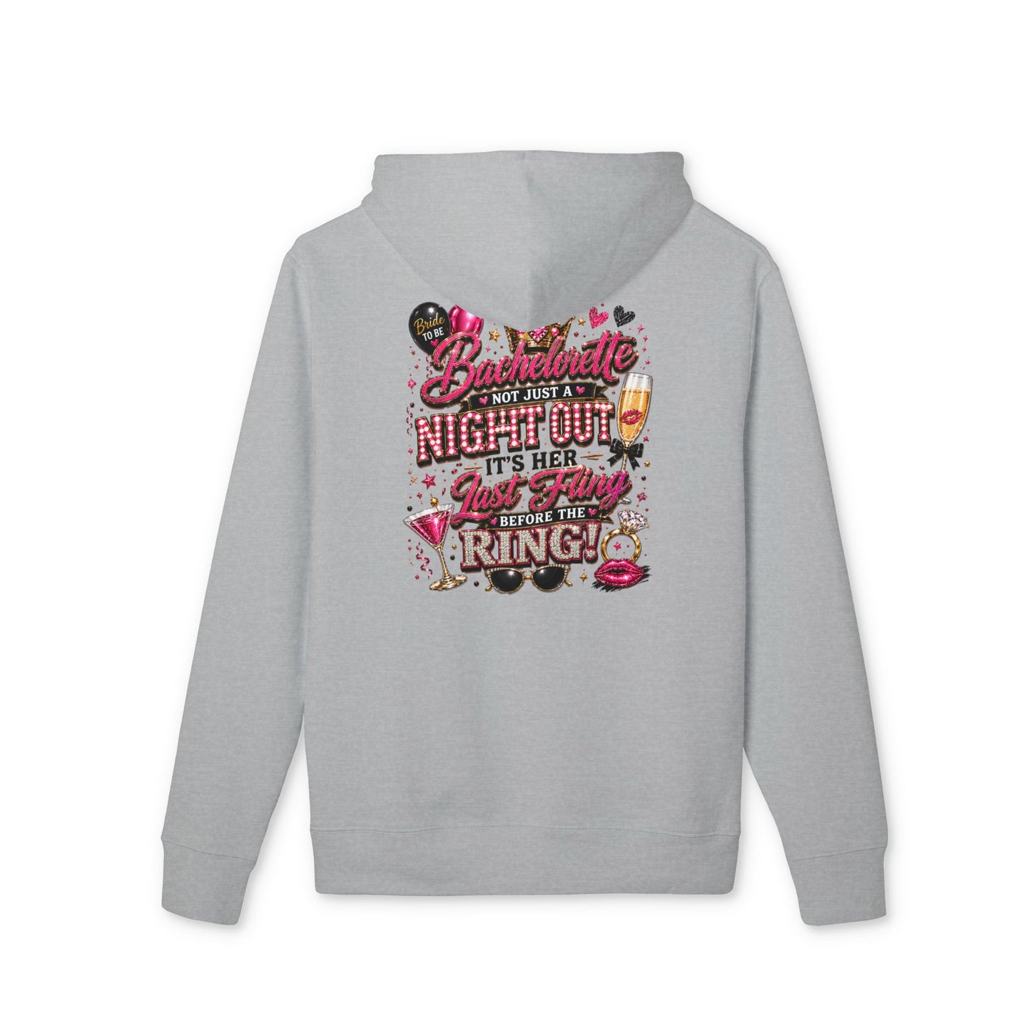 Bachelorette Night Out Hoodie — "It's Her Last Night" Party Pullover