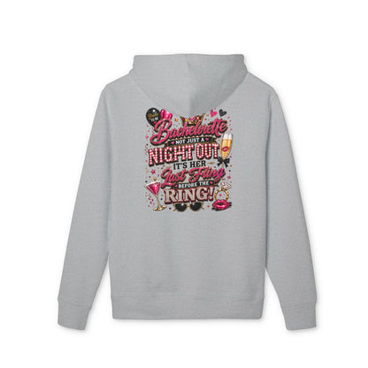 Bachelorette Night Out Hoodie — "It's Her Last Night" Party Pullover