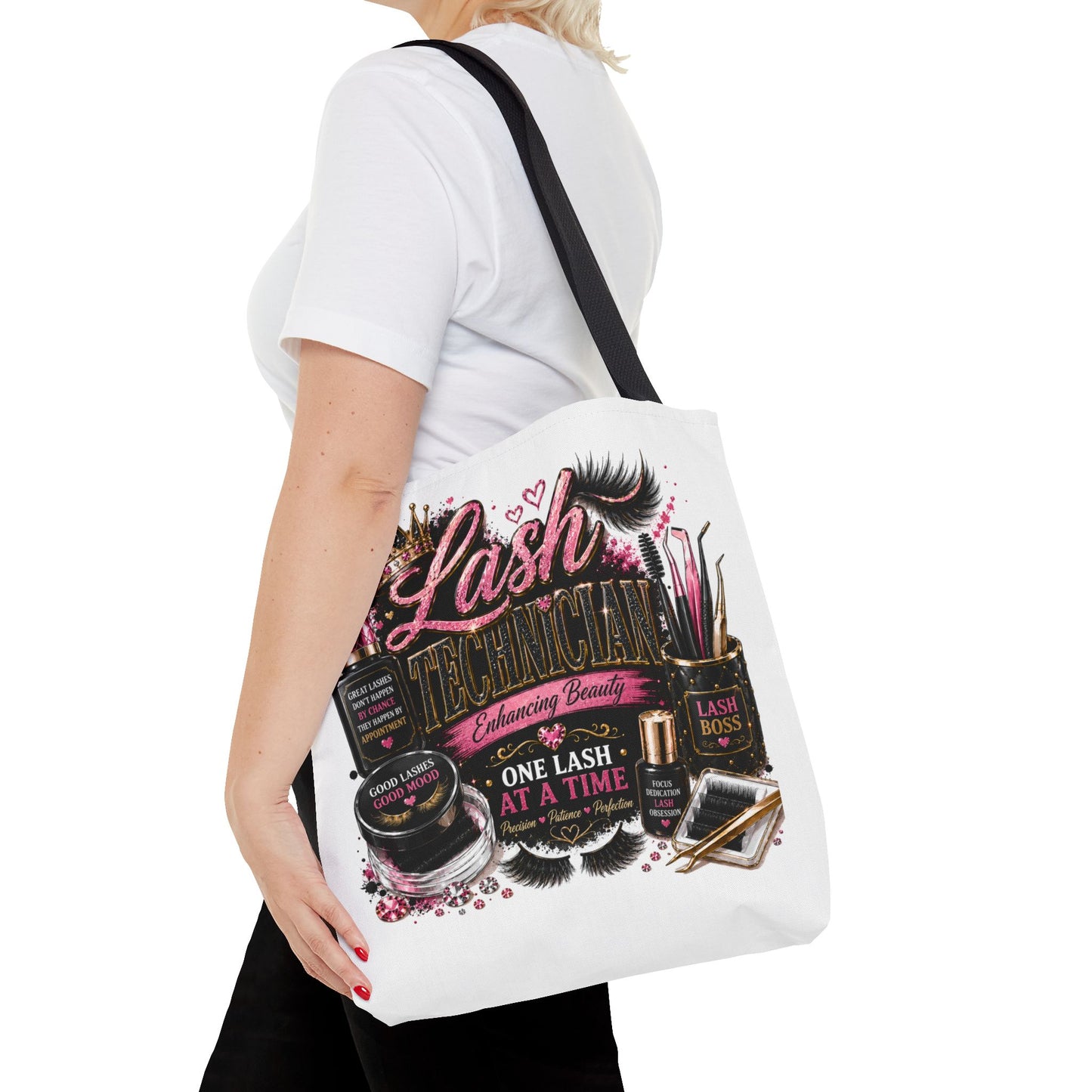 Lash Technician Tote Bag – 'One Lash at a Time' Beauty Cosmetics Canvas Tote
