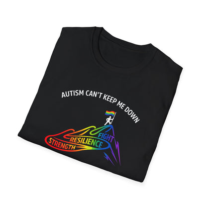 Autism Can't Keep Me Down Fight Resilience Strength T-Shirt