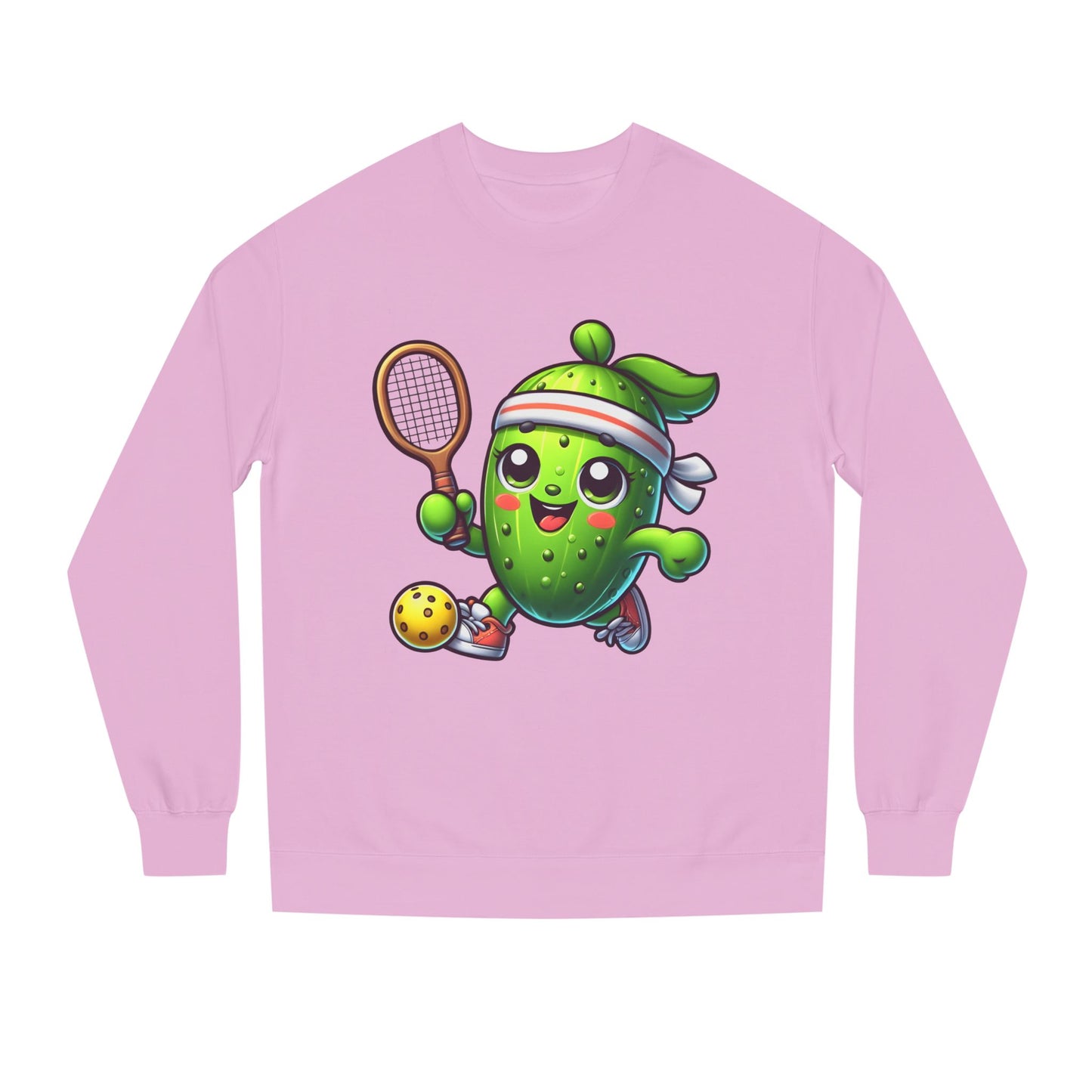 Pickleball Avocado Sweatshirt — Cute Cartoon Pickleball Player Crewneck